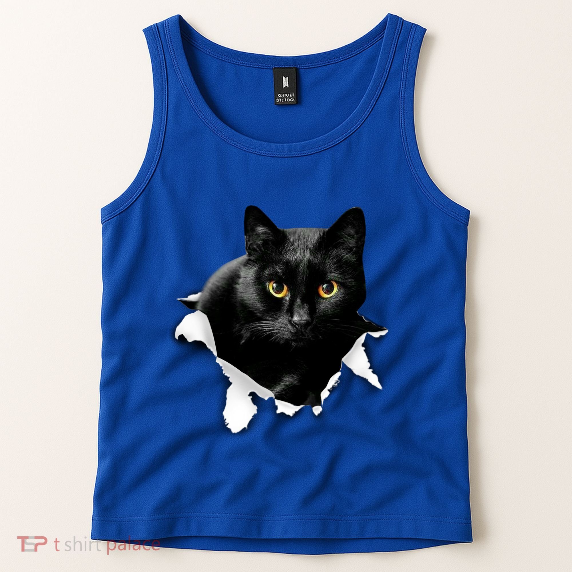 Black Cat Torn Cloth Gifts For Cat Lover Cat Dad Cat Mom Tank Top