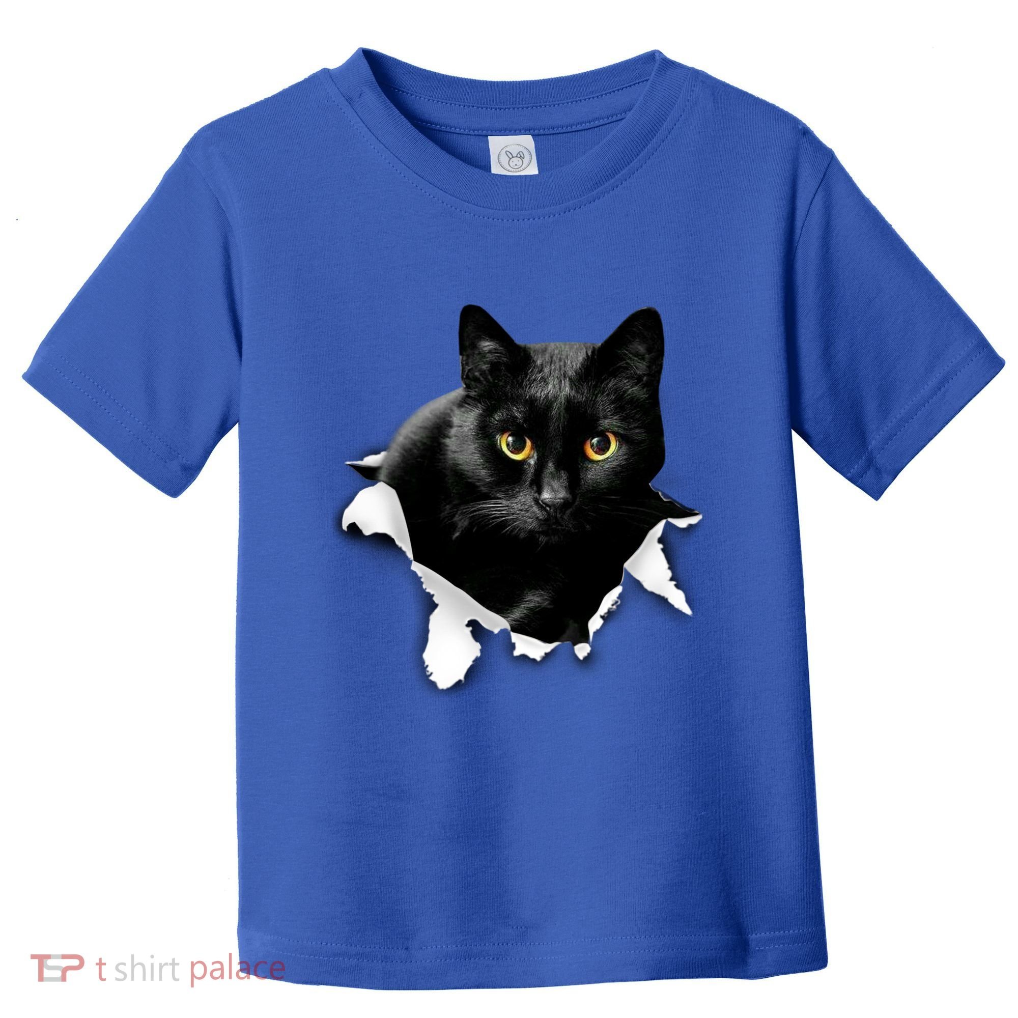 Black Cat Torn Cloth Gifts For Cat Lover Cat Dad Cat Mom Toddler T-Shirt