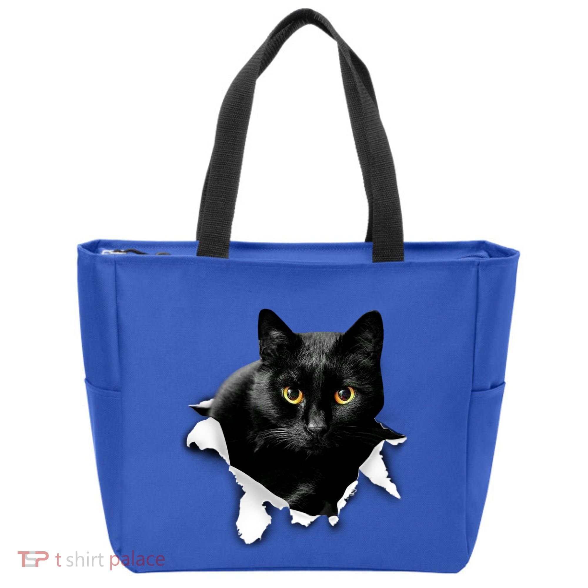 Black Cat Torn Cloth Gifts For Cat Lover Cat Dad Cat Mom Tote Bag