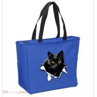 Black Cat Torn Cloth Gifts For Cat Lover Cat Dad Cat Mom Tote Bag thumb 2