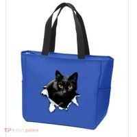 Black Cat Torn Cloth Gifts For Cat Lover Cat Dad Cat Mom Tote Bag thumb 3