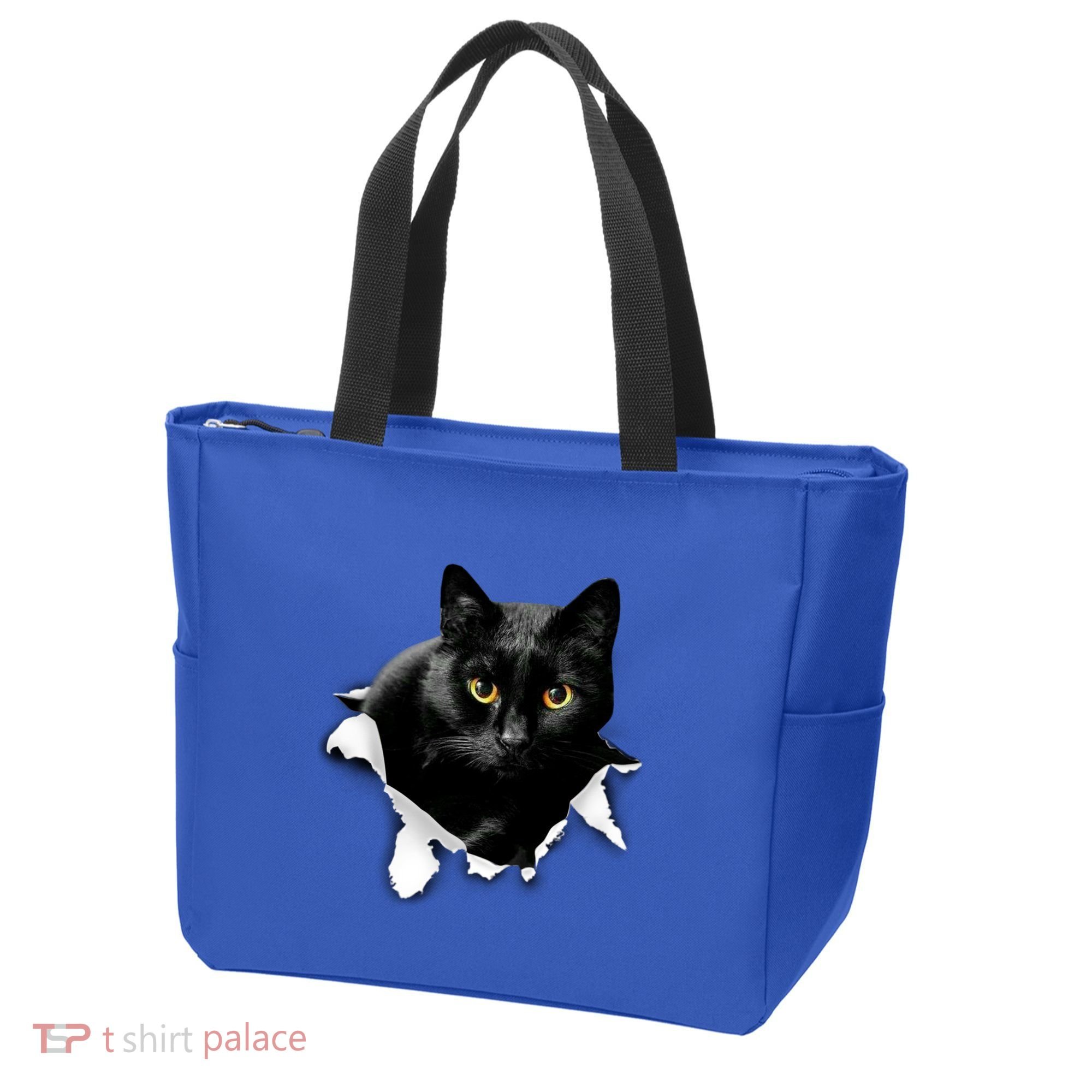 Black Cat Torn Cloth Gifts For Cat Lover Cat Dad Cat Mom Tote Bag
