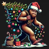 Bigfoot Christmas Tree Lights Xmas Sasquatch Lovers Gift Backpack thumb 2