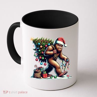 Bigfoot Christmas Tree Lights Xmas Sasquatch Lovers Gift Coffee Mug
