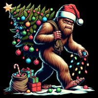 Bigfoot Christmas Tree Lights Xmas Sasquatch Lovers Gift Coffee Mug thumb 5