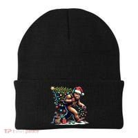 Bigfoot Christmas Tree Lights Xmas Sasquatch Lovers Gift Beanie thumb 0