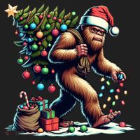Bigfoot Christmas Tree Lights Xmas Sasquatch Lovers Gift Hat thumb 2
