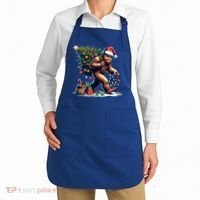 Bigfoot Christmas Tree Lights Xmas Sasquatch Lovers Gift Apron thumb 2