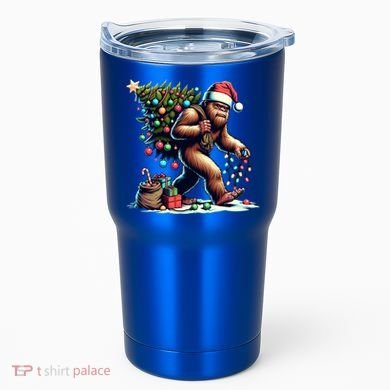 Bigfoot Christmas Tree Lights Xmas Sasquatch Lovers Gift Tumbler