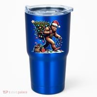Bigfoot Christmas Tree Lights Xmas Sasquatch Lovers Gift Tumbler thumb 0