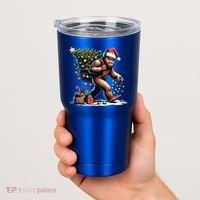 Bigfoot Christmas Tree Lights Xmas Sasquatch Lovers Gift Tumbler thumb 2