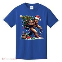 Bigfoot Christmas Tree Lights Xmas Sasquatch Lovers Gift Kids T-Shirt thumb 0