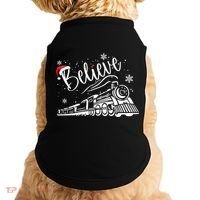 Believe Christmas Train Holiday Doggie Tank thumb 0