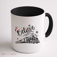 Believe Christmas Train Holiday Coffee Mug thumb 1