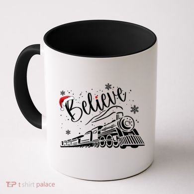 Believe Christmas Train Holiday Coffee Mug