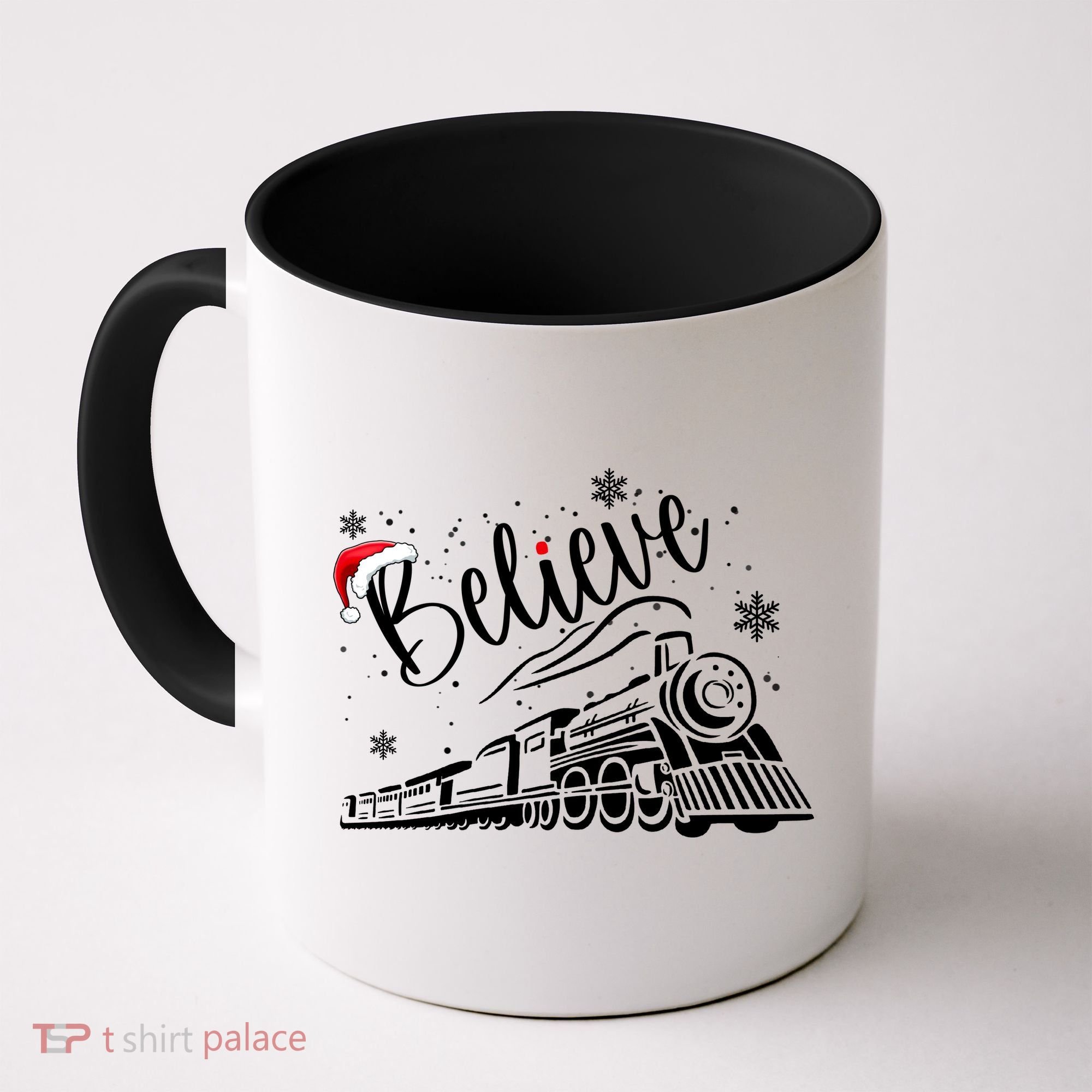 Believe Christmas Train Holiday Coffee Mug