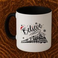 Believe Christmas Train Holiday Coffee Mug thumb 2