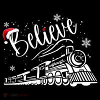 Believe Christmas Train Holiday Women's Hoodie thumb 2