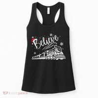 Believe Christmas Train Holiday Women's Tank Top thumb 0