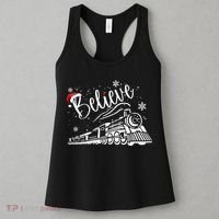 Believe Christmas Train Holiday Women's Tank Top thumb 3