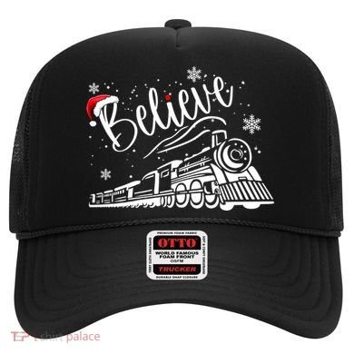 Believe Christmas Train Holiday Hat