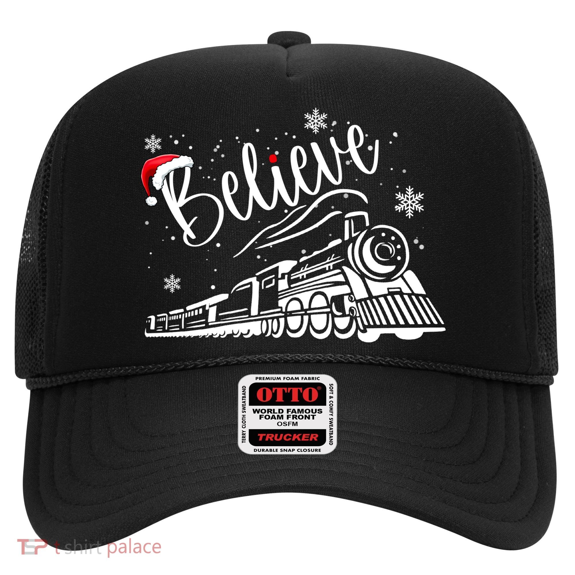 Believe Christmas Train Holiday Hat