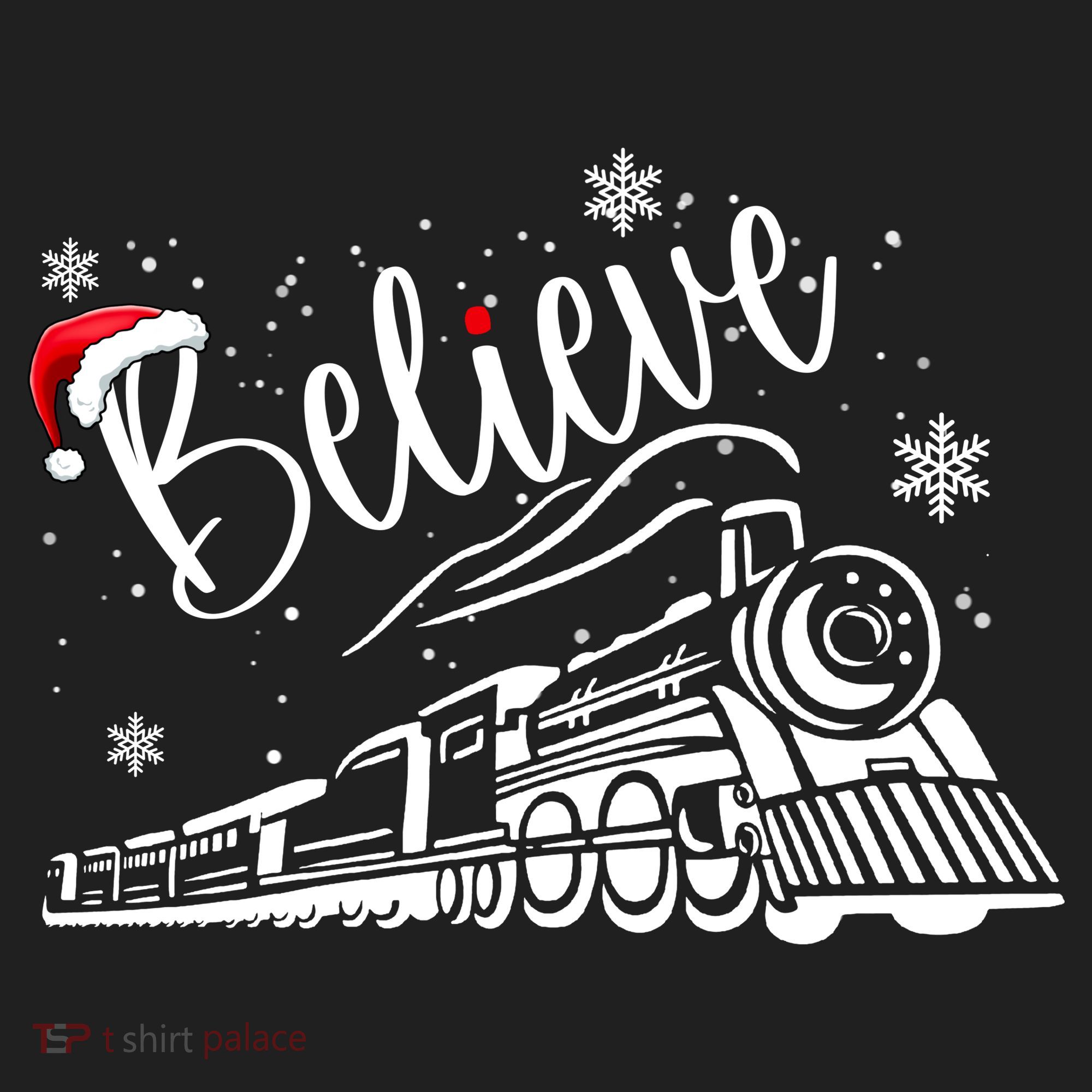 Believe Christmas Train Holiday Hat