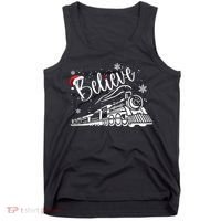 Believe Christmas Train Holiday Tank Top thumb 0