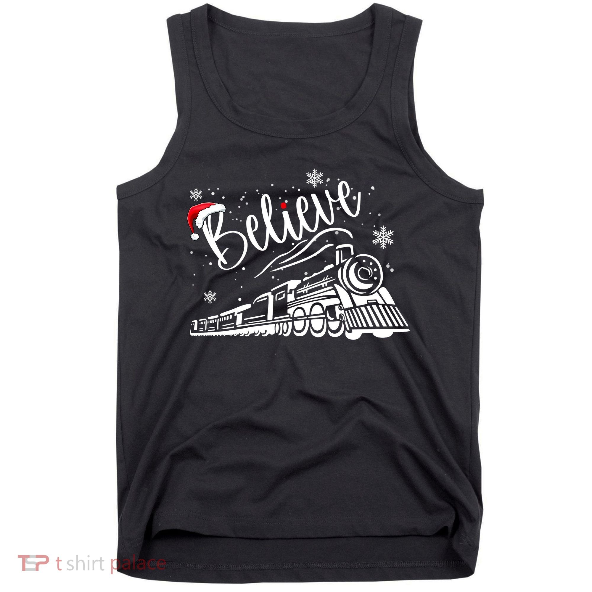 Believe Christmas Train Holiday Tank Top