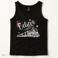 Believe Christmas Train Holiday Tank Top thumb 2
