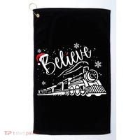Believe Christmas Train Holiday Golf Towel thumb 0