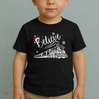 Believe Christmas Train Holiday Toddler T-Shirt thumb 2