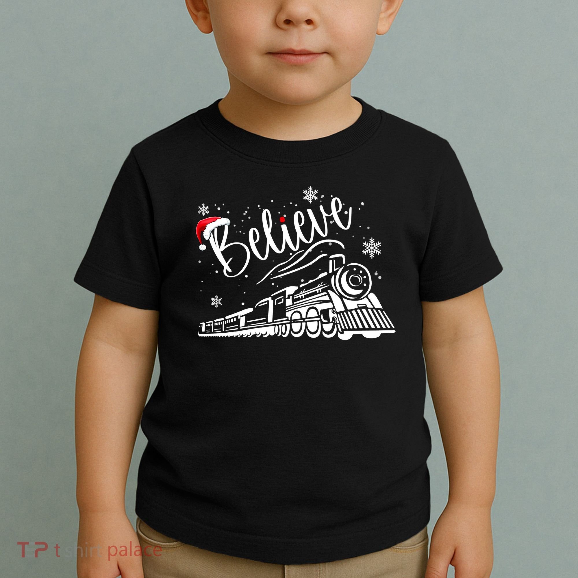 Believe Christmas Train Holiday Toddler T-Shirt