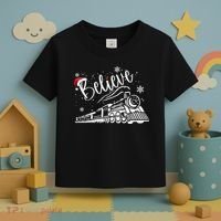 Believe Christmas Train Holiday Toddler T-Shirt thumb 3