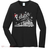 Believe Christmas Train Holiday Women's Long Sleeve Shirt thumb 0