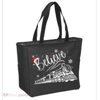 Believe Christmas Train Holiday Tote Bag thumb 2