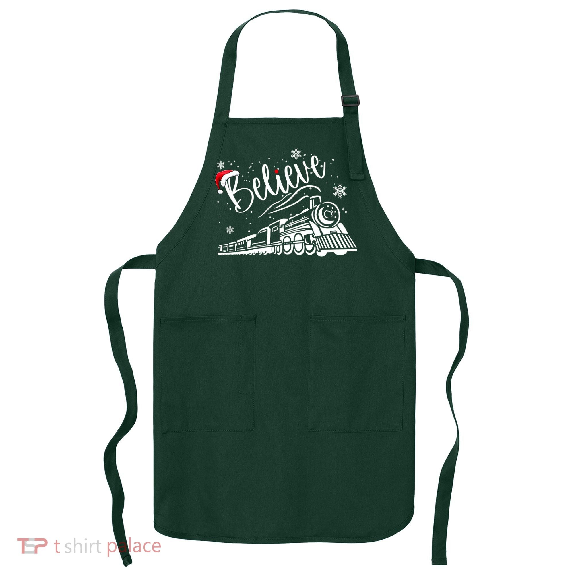 Believe Christmas Train Holiday Apron
