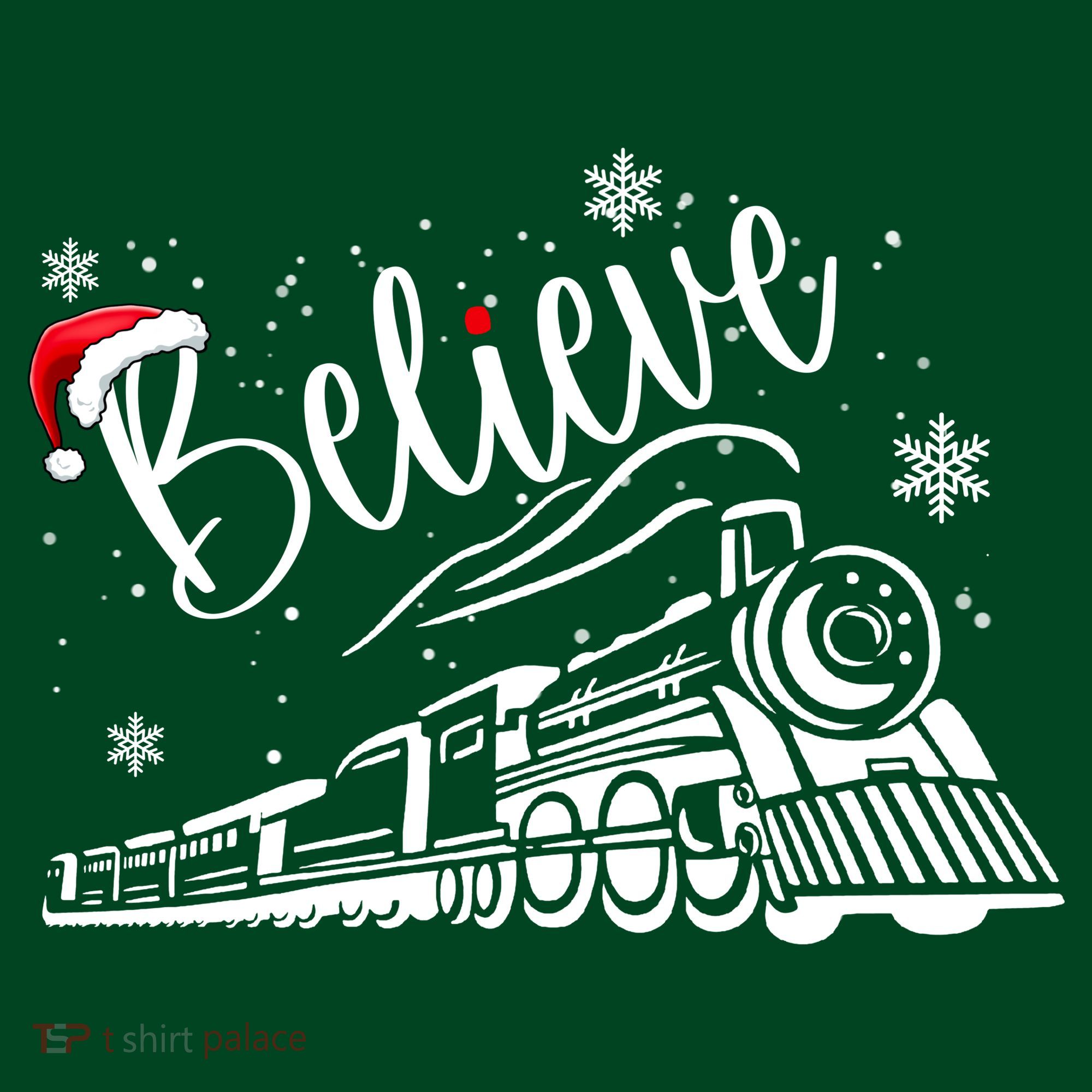 Believe Christmas Train Holiday Apron