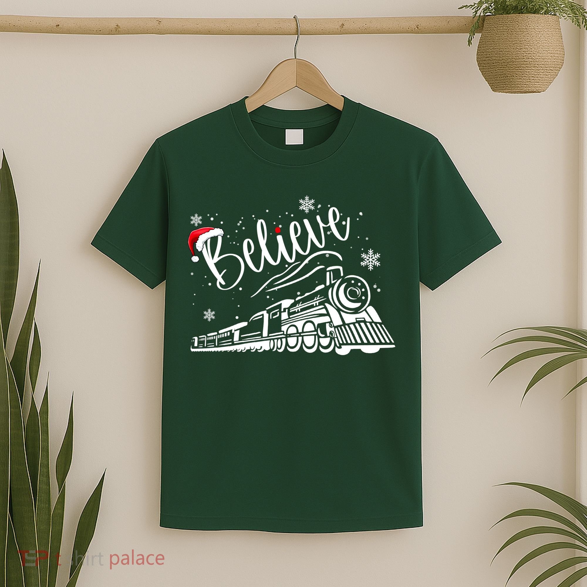 Believe Christmas Train Holiday T-Shirt