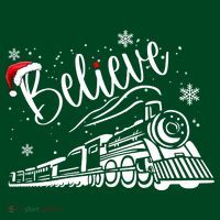 Believe Christmas Train Holiday Women's T-Shirt thumb 6