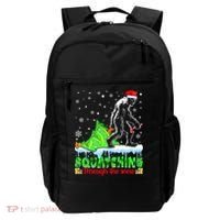 Bigfoot Christmas Tree Squatching Through The Snow Backpack thumb 0