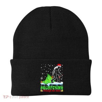 Bigfoot Christmas Tree Squatching Through The Snow Beanie