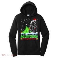 Bigfoot Christmas Tree Squatching Through The Snow Women's Hoodie thumb 0