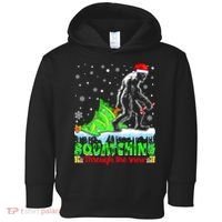 Bigfoot Christmas Tree Squatching Through The Snow Toddler Hoodie thumb 0