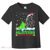 Bigfoot Christmas Tree Squatching Through The Snow Toddler T-Shirt thumb 0