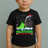 Bigfoot Christmas Tree Squatching Through The Snow Toddler T-Shirt thumb 2
