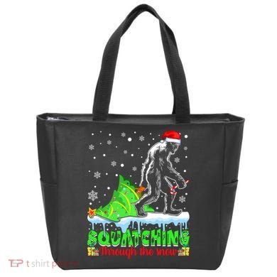 Bigfoot Christmas Tree Squatching Through The Snow Tote Bag