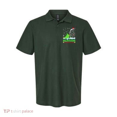 Bigfoot Christmas Tree Squatching Through The Snow Polo