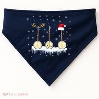 Banjo Christmas Tree With Santa Hat Xmas USA-Made Doggie Bandana thumb 0