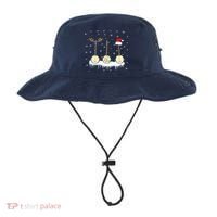Banjo Christmas Tree With Santa Hat Xmas Bucket Hat thumb 0